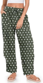 TARSE Womens Linen Barrel Pants Casual Summer Travel Lounge Trousers by TARSE