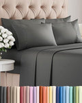 Cal King 6 Piece Bed Sheet Set - Breathable & Cooling Sheets - Charcoal by CGKUnlimited