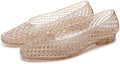 Jelly Flats for Women Jelly Sandals Low Heel Jellies Shoes Clear Pumps by KysBloes
