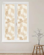 Window Privacy Film Frosted, Brown Botanical Reusable Static Cling Window Tints, Summer Palm Leaves Foliage Tropical Heat Control Windows Films for Offices, Balcony, 29.5 x 118 Inches - Image 2
