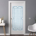 Window Privacy Film Frosted, Pale Blue Botanical Non-Adhesive Static Cling Window Tint, Vintage Florals Geometric Minimalist Insulated Windows Frosted Films for Living Room, 35.4 x 78.7 Inches - Image 3