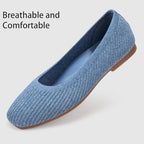 Frank Mully Women's Flats Square Toe Flats Comfortable Slip on Washable Ballet Flats Shoes for Women Dressy Work - Image 4