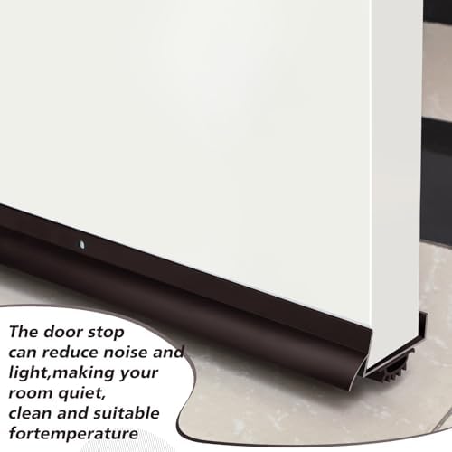 1 Pcs Morningro 36 Inch U Shape Aluminum Door Sweep with Drip Cap, Brown - Image 5