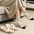 Fuzzy Slipper and Socks Set for Women Silent Sole Fuzzy Slipper - Image 4