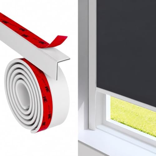 Flexible Blackout White Light Blocking Strips 60" 78" 118" for Blinds & Shades 2PCS (78" 2PCS) by iHomeBlinds