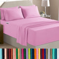 Elegant Comfort Luxury Soft 4-Piece 1500 Premium Hotel Quality Bed Sheet Set with Extra Deep Pockets 18-24 Inch, Wrinkle Free, Storage Pockets, Extra Deep Pocket 4PC Sheets, Twin XL, Light Pink by ELEGANTCOMFORT