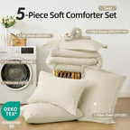 FUANNA Twin Comforter Set 5 Pieces, Luxury Bed in a Bag Soft Bedding Sets - Image 5