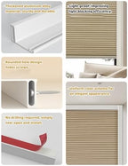 Self-Adhesive Light Gap Blockers for Blinds & Windows, Blackout Strips for Doors, Roller Shades Side Channels, Decorative Metal Light Blockers for Better Sleep,111.7cm/44inch - Image 5