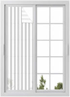 Window Privacy Film Frosted, Black Striped Vintage Reusable Static Cling Window Tints, Farmhouse Lines Rustic Minimalist Heat Control Windows Films for Offices, Balcony, 29.5 x 118 Inches by Unknown