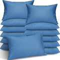 Kigley 12 Pack Mini Pillows for Daycare 9.1 x 13.8'' Small Travel Pillow Bulk Soft Breathable Cotton Pillow for Nap Travel Pet Neck Lumbar Purse Insert (Deep Blue) by Kigley