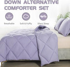 Decroom Lightweight 3 Pieces Comforter Set Queen Quilted Duvet Insert - Image 2