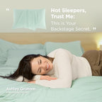 Breescape Cooling Pillow Cases King Size Set of 2, BlendTek™ Cooling Technology for Hot Sleepers & Night Sweats, Silky Soft Cool Pillowcases for Hair & Skin Care, 20" x 36", Mint Green - Image 5