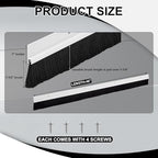 Door Sweep Brush Aluminum, 1 x 48 Inch, White, 2 Set - Image 2