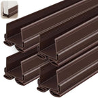 Yaocom 4strip 32" Vinyl U Shape Door Bottom Seal Slide on Door Sweep, Brown by Yaocom