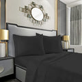 Mocassi King Sheet Set - Luxury Hotel 1800 Premier Bedding Sheets & Pillowcases - Ultra Soft Breathable & Cooling Bed Sheets - Deep Pocket - Wrinkle Resistant - 4 Piece Set - King, Black by MocassiLuxuryBedding