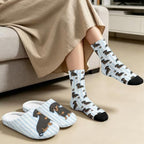 Jeiento Womens Fuzzy Slipper and Socks Winter Warm Gifts for Mom,Wam Cozy Indoor Socks Comfort Home Shoes - Image 3