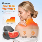 Shiatsu Neck Massager Pillow with Massage, Heat & Traction, Cordless, Grey - Image 4