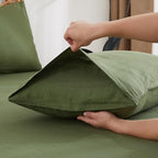 100% French Linen Pillowcase Set of 2, Breathable Envelope Closure Soft Linen Pillow Cover,Soft Luxury Hotel & Home Use, Gift - Image 2