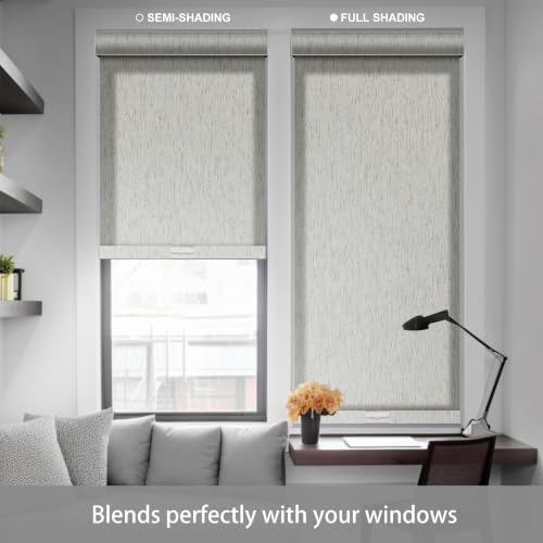 Boolegon Light Filtering Roller Shades for Windows,Light Beige,30"W x 36"H - Image 2