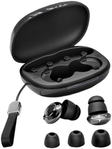 Noise Cancelling Ear Plugs for Sleeping, 48 Db, Soft Silicone Sleep Earplugs, Reusable Noise Reduction Earplugs for Travel, Studying, Concerts, for Side Sleepers, Black by Chewtoyo