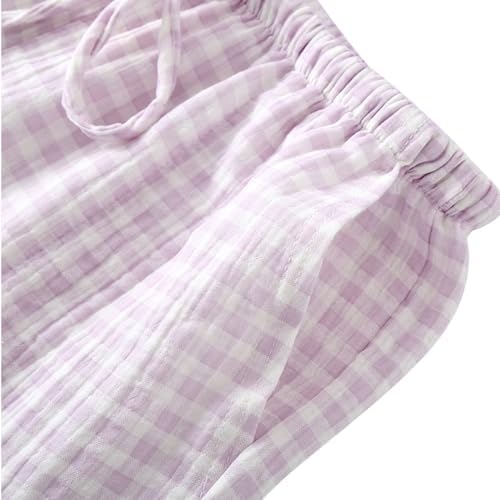 STMAHER 2 Pack Women's Cotton Pajama Bottoms Lightweight Sleep & Lounge Pants Plaid Sleepwear Long Pj Pants - Image 3