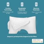 Coop Home Goods Cool Side Cut-Out Pillowcase, Queen Size Cooling Pillow Case for Hot Sleepers, Cut-Out Shape, Two-Sided Pillow Covers, Cozy Side & Cool Side, Ultra Soft Lulltra Cool Technology - Image 2