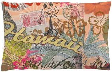 CafePress Vintage Hawaii Travel Colorful Hawaiia Pillow Case Standard Size Pillowcase, Lumbar Pillow Cover Fleece by CafePress