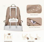 Hiking Travel Backpack for Women Casual Business Weekender Multilayer Laptop Bag,16 Inch,Champagne Brown - Image 5