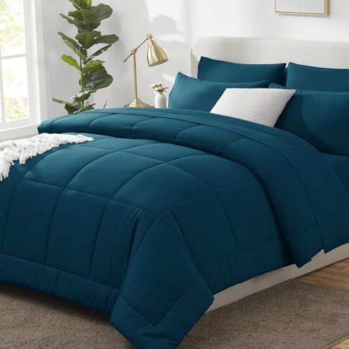CozyLux Full Size Comforter Sets Lyons Blue - 7 Pieces Bed in a Bag by CozyLux