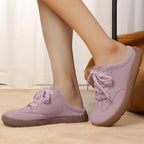 UBFEN Womens 100% Genuine Suede Mules Arch Support Indoor Outdoor Slippers - Image 2