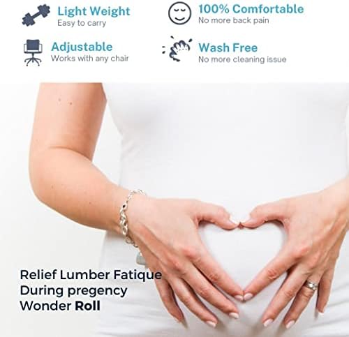 Wonder-Roll Self-Inflating Lumbar Support Pillow for Lower Back Comfort, Adjustable Back Cushion for Office Chair, Car Seat and Airplane Travel, Portable Ergonomic Lumbar Roll - Image 2