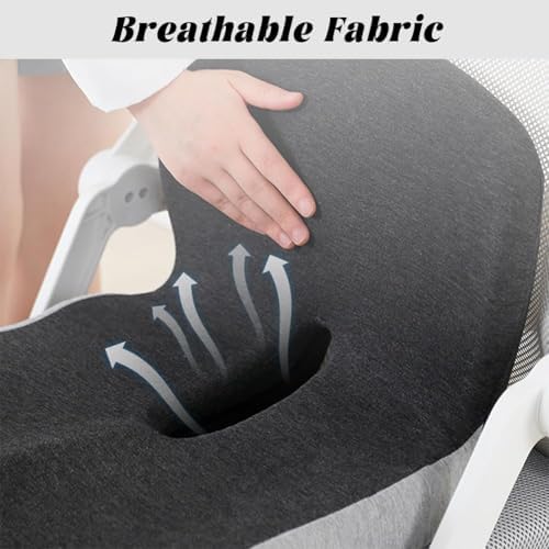 Orthopedic Cushion Seat Cushion,L-Shaped Lumbar Support,Breathable,Design for Office Chair,Car,Wheelchair Ergonomic Non Slip MemoryFoam Seat Skin with Back Support (Green) - Image 4