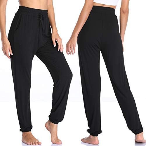 Envlon Women's Yoga Pants with Pockets Comfy Stretch Loose Wide Leg Casual Pants Breathable Running Workout Lounge Pants - Image 3