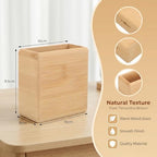 Garneck Bamboo Remote Control Holder Wall Mount - Wood Remote Caddy Organizer for Bedside Couch Office Universal Media Storage Box for Tv Controller Phone Key Pen Home Decor (Pack of 2) - Image 2
