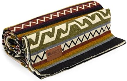QISU Wool Blanket Throw | Large, Beautiful, Warm, Handmade in Ecuador by Local Artisans |94″ x 78″|Ultra-Soft, Hypoallergenic & Breathable | Non-Itchy or Scratchy Fabric(Blue Footed Bobby) by QISU
