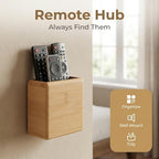 Garneck Bamboo Remote Control Holder Wall Mount - Wood Remote Caddy Organizer for Bedside Couch Office Universal Media Storage Box for Tv Controller Phone Key Pen Home Decor (Pack of 2) - Image 5