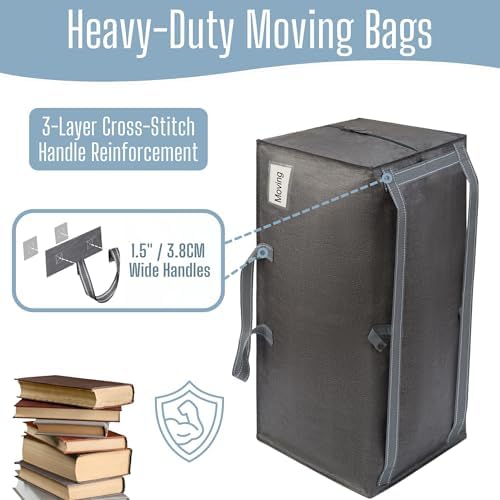 VENO 20 Pack Heavy Duty Moving Bags with Backpack Straps, Zippers & Handles, Extra Large Packing Bundle for College Dorm Essentials, Moving Supplies Alternative to Cardboard Boxes - Image 4