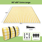 Waterproof Sandproof Beach Blanket Outdoor Picnic Mat(80"*80") - Image 2
