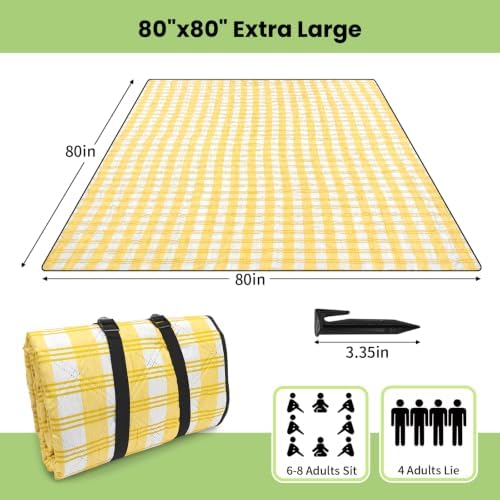 Waterproof Sandproof Beach Blanket Outdoor Picnic Mat(80"*80") - Image 2