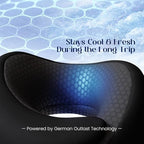 Dream Valley Memory Foam Travel Neck Pillow for Airplanes,Black,L - Image 4