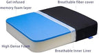 Ifoam Gel Infused Memory Foam Layer Wheelchair Cushion - Seat Cushion for Wheelchair-Office Chair, Kitchen Chair-Pressure Sore and Tailbone Pain Relief-High Dense Polyfoam Base (Black, 18×18×3 inch) - Image 3