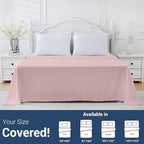 CULVE Bulk Queen Microfiber Flat Sheets Only, 6 Pack (90x102,Pink) - Image 5