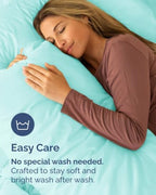 Queen Pillow Cases - 10 Pack Soft Pillowcase Covers - 20" x 30" (Spa Blue) - Image 6
