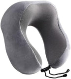 QUQUQ Travel Neck Pillow for Sleeping Memory Foam Travel Neck Pillow Cushion Support for Airplane Sleeping Comfortable(Grey) by Unknown