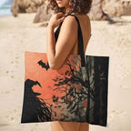 Halloween Witch & Bats Extra Large Picnic Blankets Waterproof Foldable Beach Blanket Waterproof Sandproof Outdoor Packable Camping Blanket with Zip 59"x39" - Image 2