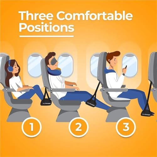 Foot Hammock for Plane Travel 8PCS Travel Hammock - Adjustable, Airplane Footrest, Outdoor/Office - Image 4