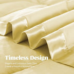 puredown® Down Blankets Queen Size - Soft Lightweight Bed Blanket for All Seasons, Cozy Warm Luxury Blanket with Satin Trim, Microfiber Cover, Yellow (90"X90") - Image 4