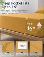 Queen Size Sheet Set, Cooling & Soft Deep Pocket Bed Sheets, 4PC - Image 4