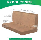 molasofa Leather Like RV Dinette Cushion Covers, RV Booth Seat Cover Stretchable Camper Cushion Couch Covers Washable Slipcovers for Camper Car Bench (2 Bench Cover & 2 Backrest Cover, Brown-256) - Image 4