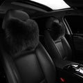 Fluffy Car Headrest Pillow Furry Long Wool Lumbar Auto Head Neck Support Pillow Cushion Natural Luxury Fur Warm Soft Comfort Winter by MLOVESIE